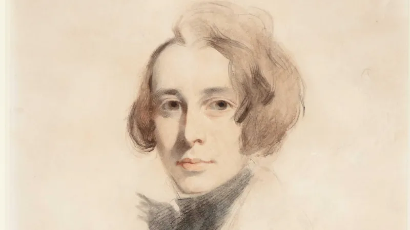 Chalk And Pastel Sketch Of Dickens When He Lived In Doughty Street