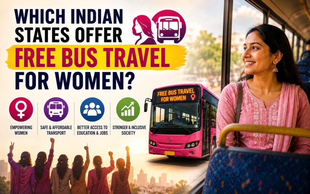 Which Indian states offer free bus travel for women? Free Bus Service